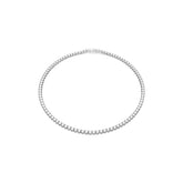 Matrix Tennis necklace, Round cut, White, Rhodium plated