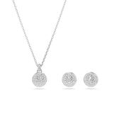 Sublima set, White, Rhodium plated