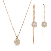 Sublima set, White, Rose gold-tone plated