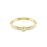 Numina bangle, Round cut, White, Gold-tone plated