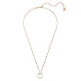 Constella pendant, Round cut, White, Rose gold-tone plated