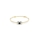 Symbolica bangle, Evil eye, Blue, Gold-tone plated