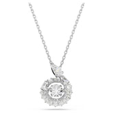 Snake pendant, Mixed cuts, Year of the Snake, White, Rhodium plated