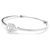 Snake bracelet, Mixed cuts, Year of the Snake, White, Rhodium plated