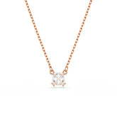 Stilla Attract pendant, Square cut, White, Rose gold-tone plated