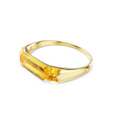 Lucent bangle, Yellow, Gold-tone plated