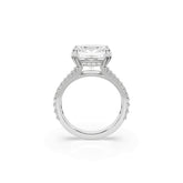 Stilla ring, Square cut, White, Silver-tone finish