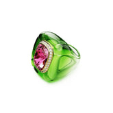Dulcis cocktail ring, Cushion cut, Pavé, Multicolored