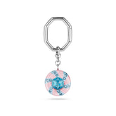Dulcis key ring, Round cut, Multicolored, Rhodium plated