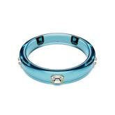 Dulcis bangle, Octagon cut, Blue, Gold-tone plated