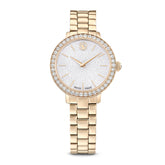 Watch, Swiss Made, Metal bracelet, Gold tone, Champagne gold-tone finish