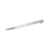 Crystalline Silk ballpoint pen, White, White lacquered, Chrome plated