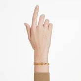 Gema bracelet Mixed cuts, Yellow, Gold-tone plated