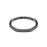 Matrix bangle, Baguette cut, Octagon shape, Gray, Ruthenium plated