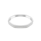 Matrix bangle, Baguette cut, Octagon shape, White, Rhodium plated