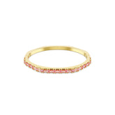 Matrix bangle, Baguette cut, Octagon shape, Pink, Gold-tone plated