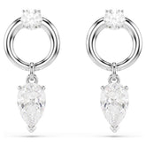 Mesmera drop earrings Mixed cuts, White, Rhodium plated - LAST IN STOCK
