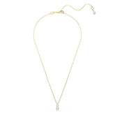 Stilla Attract pendant, Round cut, White, Gold-tone plated