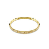 Sublima bangle, Snow pavé, White, Gold-tone plated