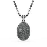 Dextera Octagon pendant, Octagon shape, Round cut, Black, Ruthenium plated