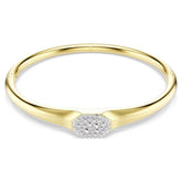 Dextera bangle Round cut, White, Gold-tone plated