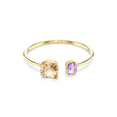 Millenia bangle, Octagon cut, Multicolored, Gold-tone plated