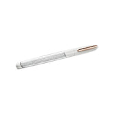 Crystalline Nova rollerball pen, White, Rose gold-tone plated