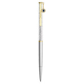 Crystalline ballpoint pen Evil eye, Gold tone, Mixed metal finish