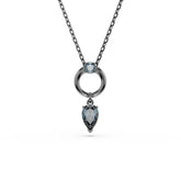 Mesmera pendant, Mixed cuts, Gray, Ruthenium plated