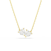 Mesmera Attract necklace, Heart, White, Gold-tone plated