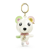 Teddy bag charm, Bear, Multicolored, Gold-tone plated