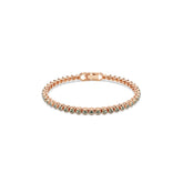 Imber Emily Tennis bracelet, Round cut, Black, Rose gold-tone plated