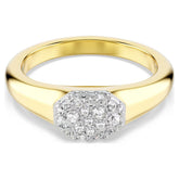 Dextera ring Mixed cuts, White, Gold-tone plated