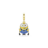 Minions Bob charm Pavé, Multicolored, Gold-tone plated