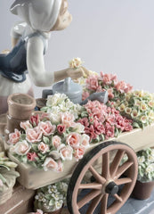 Flowers Of The Season Woman Sculpture