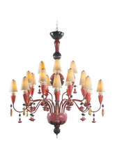 Ivy And Seed 20 Lights Chandelier, Medium Model, Red Coral (US)