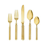 Torsade Gold 18/10 Stainless Steel 20 Piece Flatware Set