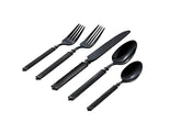 Torsade Black 18/10 Stainless Steel 45 Piece Flatware Set