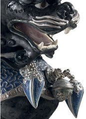 Guardian Lion Sculpture, Black - Limited Edition