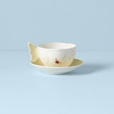 Butterfly Meadow Figural Yellow Cup And Saucer