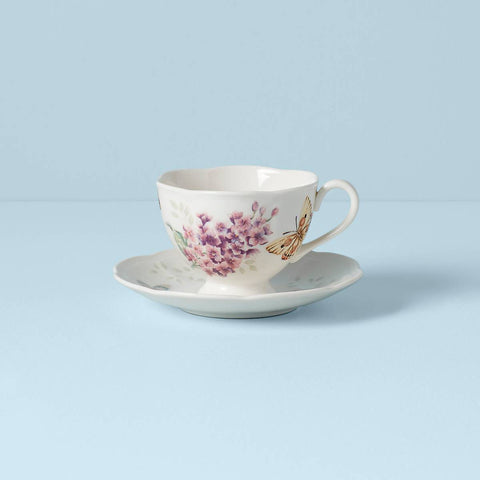 Butterfly Meadow Orange Sulphur Cup And Saucer