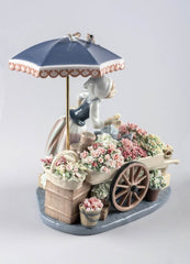 Flowers Of The Season Woman Sculpture