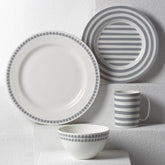 Charlotte Street Grey North 4-piece Place Setting