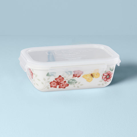 Butterfly Meadow Rectangular Food Storage Container, 28 Oz.