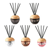 Round Modern Reed Diffuser, Lily of the Valley - Wood Cap