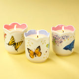 Butterfly Meadow Scalloped Lilac Linen Candle
