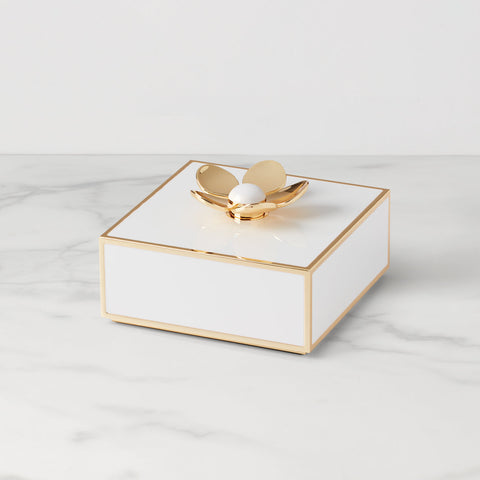 Make It Pop Floral Box, White And Gold