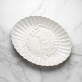 French Perle Carved Turkey Platter