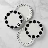 On The Dot Assorted Dinner Plates, Set Of 4