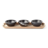LX Collective Tray With 3 Dip Bowls